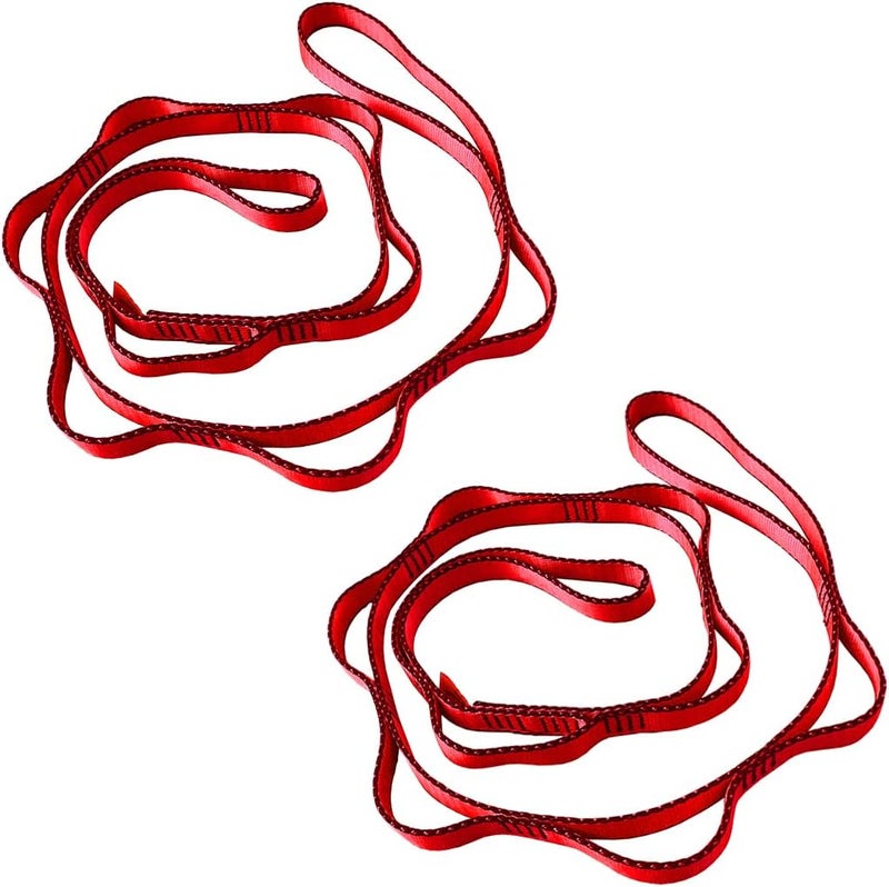 CAPARK 53 Inches Nylon Daisy Chains Rope Climbing Lanyard Straps Looped Strong Slings 23 kN Aerial Yoga Webbing - Image 1